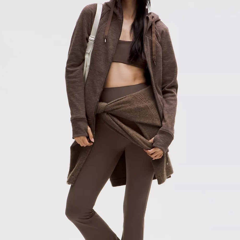 lululemon athletica Brown Hooded Zip Jacket